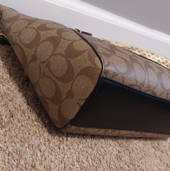 COACH Prairie Satchel Colorblock Signature Canvas Convertible Bag - Picture 7 of 16